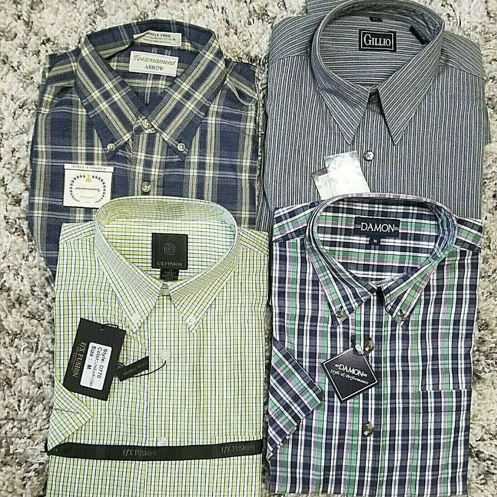 Lot of 4 Mens Shirts Size Medium NEW